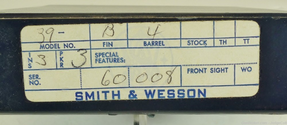 Smith & Wesson Model 39 "No Dash" 9mm in ORIGINAL box, high condition-img-15
