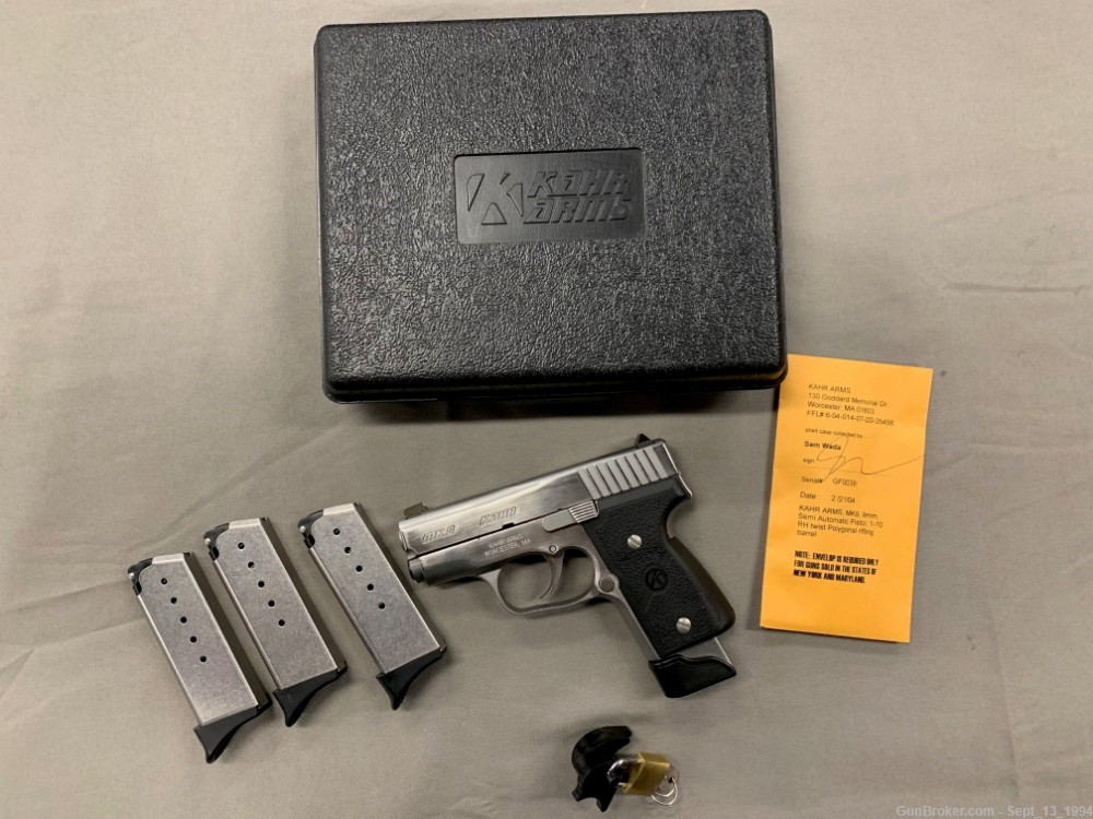 KAHR ARMS MK9 9mm in Stainless Steel - IN BOX! Extra Mags-img-16
