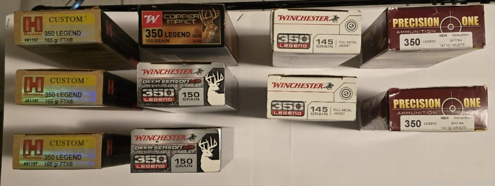 160+ Assorted 350 Legend Ammunition Variety Pack Winchester Deer Season XP-img-0