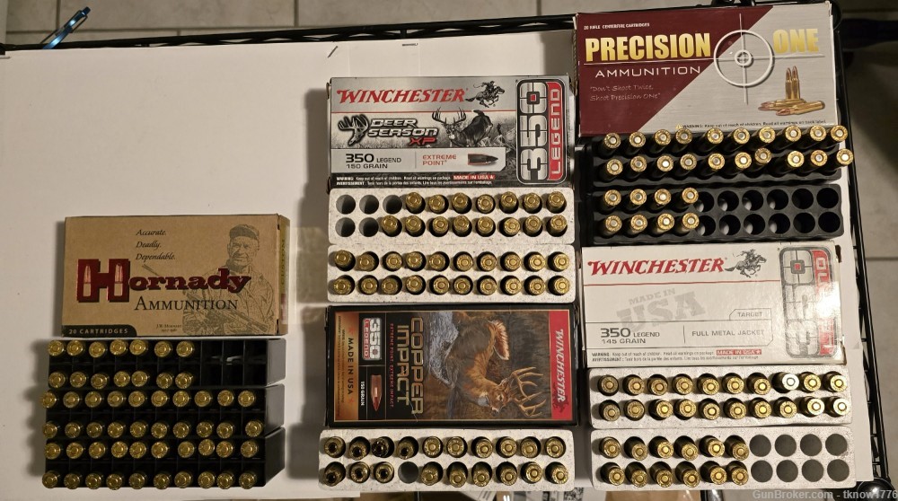 160+ Assorted 350 Legend Ammunition Variety Pack Winchester Deer Season XP-img-1