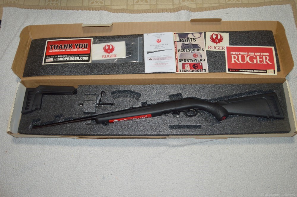 NOS Ruger American Rimfire 22 Magnum / WMR 22" With Sights IN BOX-img-0