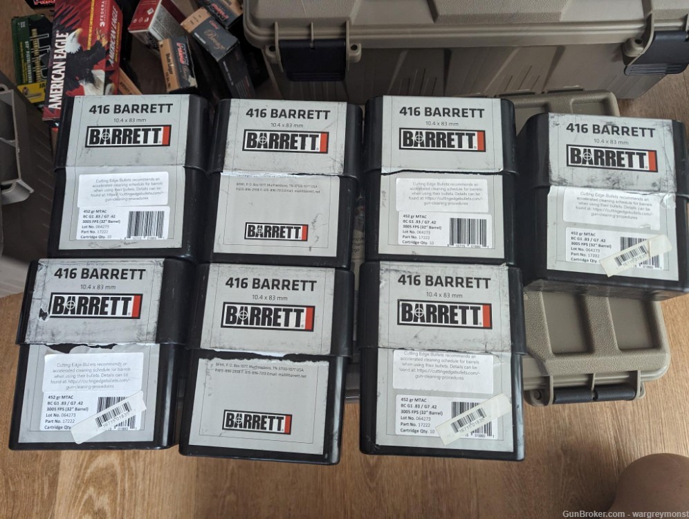 64 rds of factory Barrett 416 452gr MTAC FREE SHIP-img-0