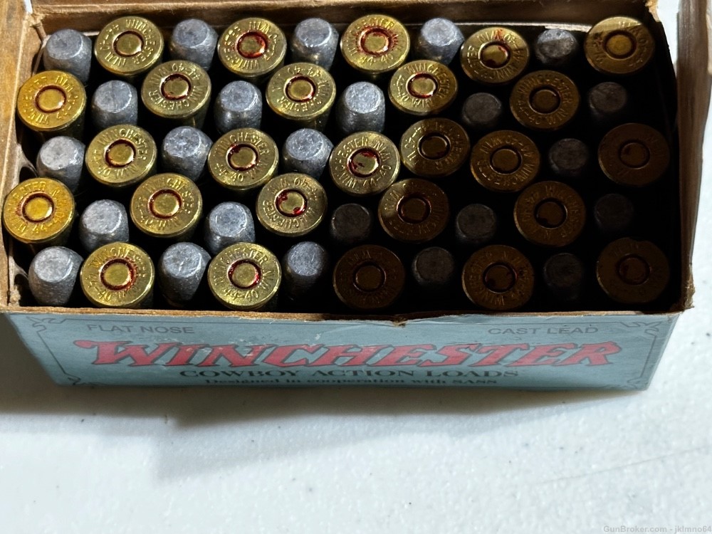50 rounds of Winchester 44-40 Win 44 WCF 225gr lead ammo - cowboy action-img-3