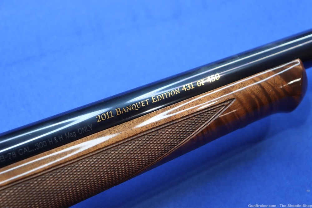 Browning Model B-78 Rifle 300 H&H MAG RMEF Gold Engraved /450 DELUXE B78 -img-47