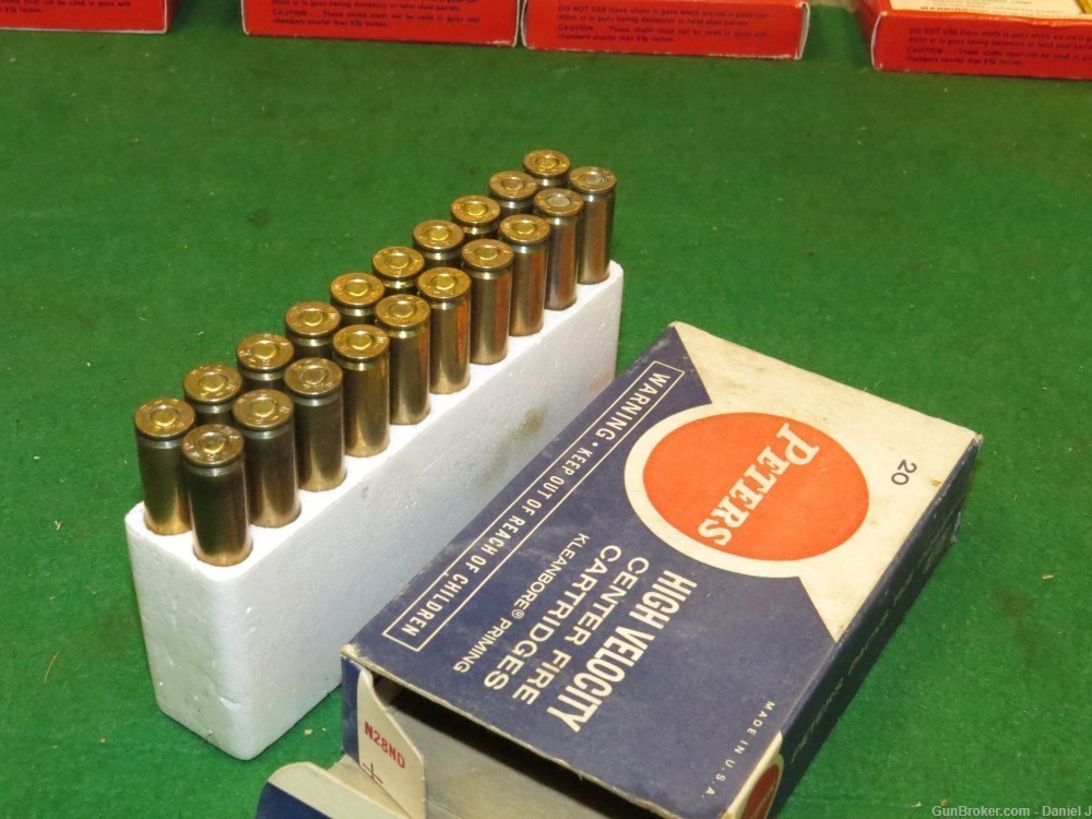 Vintage Collector's "Peters High Velocity" 7mm Mauser Ammo, Full Box, Nice!-img-7