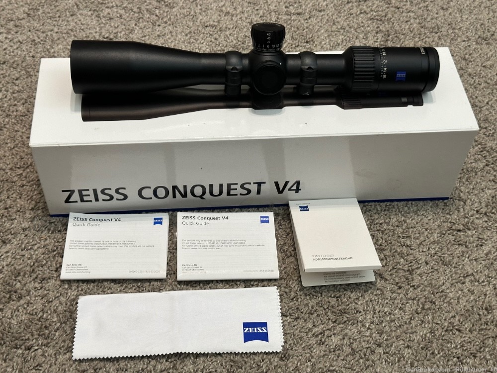 Carl Zeiss Conquest V4 4-16x44Mm 30mm tube 94 reticle ZMOA-2 1/4” click-img-0