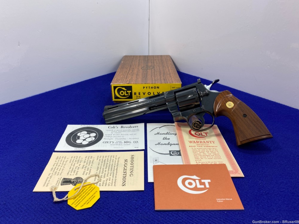 Vintage Colt Python .357 Mag Blue 6" -FAMOUS SNAKE SERIES- Iconic Colt-img-0
