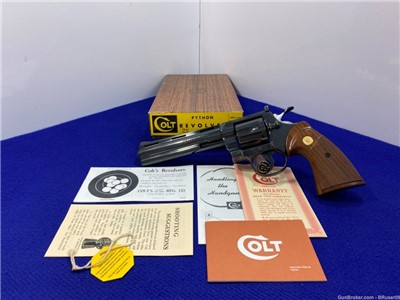 Vintage Colt Python .357 Mag Blue 6" -FAMOUS SNAKE SERIES- Iconic Colt