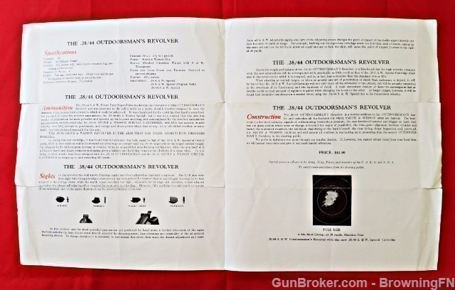 Orig S&W .38/44 Outdoorsman's Revolver Intro Flyer-img-1
