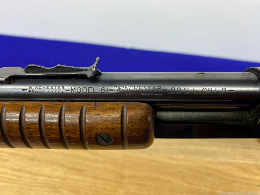 1937 Winchester 61 .22LR Blue 24" *VINTAGE SLIDE ACTION RIMFIRE RIFLE*-img-25