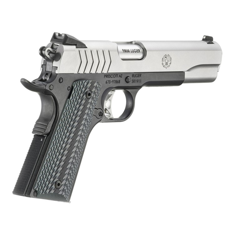 RUGER SR1911 Full Size 9mm Luger 5in Stainless Steel 1+9rd Pistol (6794)-img-5