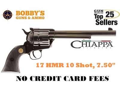Chiappa Firearms CF340182 SAA 1873 Medium Frame 17 HMR 10 Shot, 7.50" Blued