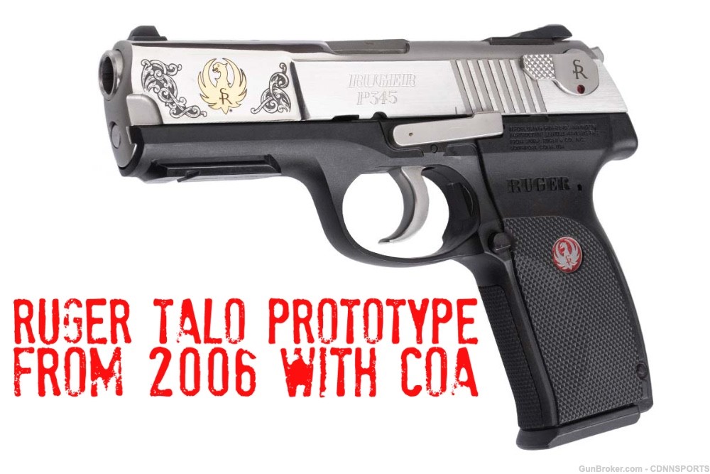 Ruger TALO Engraved Prototype Stainless KP345 .45ACP NEW with Signed COA-img-0