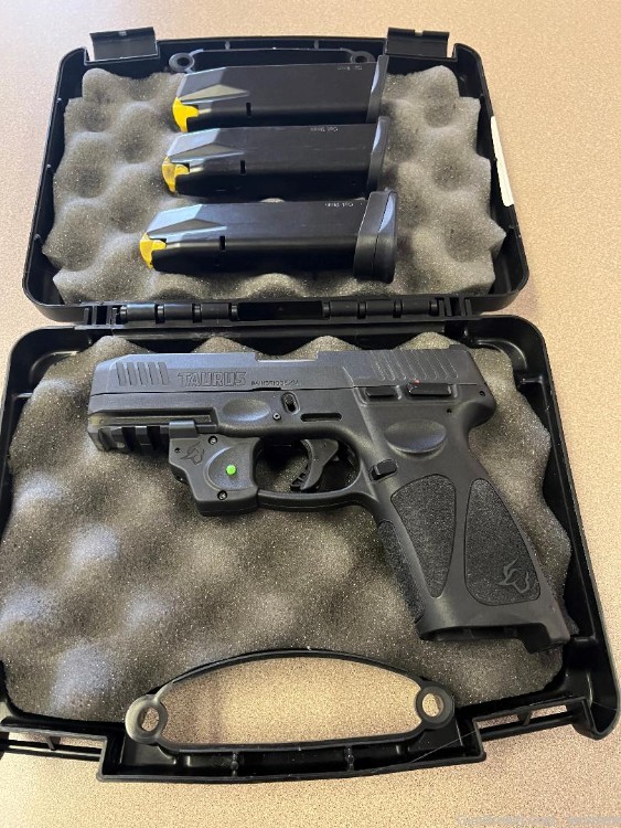 Real Nice Taurus G3 w/Viridian Green Dot Laser, Truglo night site, 3 mags-img-0