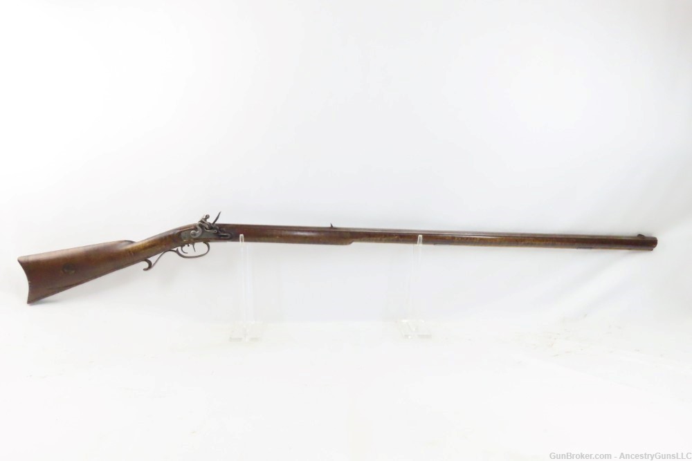 POOR BOY Full-Stock .36 FLINTLOCK Long Rifle Signed “R.O.” Contemporary-img-1
