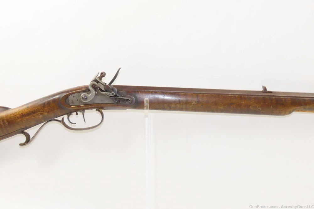 POOR BOY Full-Stock .36 FLINTLOCK Long Rifle Signed “R.O.” Contemporary-img-3