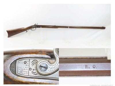 POOR BOY Full-Stock .36 FLINTLOCK Long Rifle Signed “R.O.” Contemporary