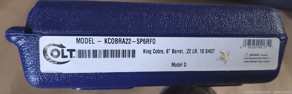 Colt KCOBRA22-SP6RFO King Cobra 22LR SS Stainless 22 LR 10rd 6" Layaway-img-14