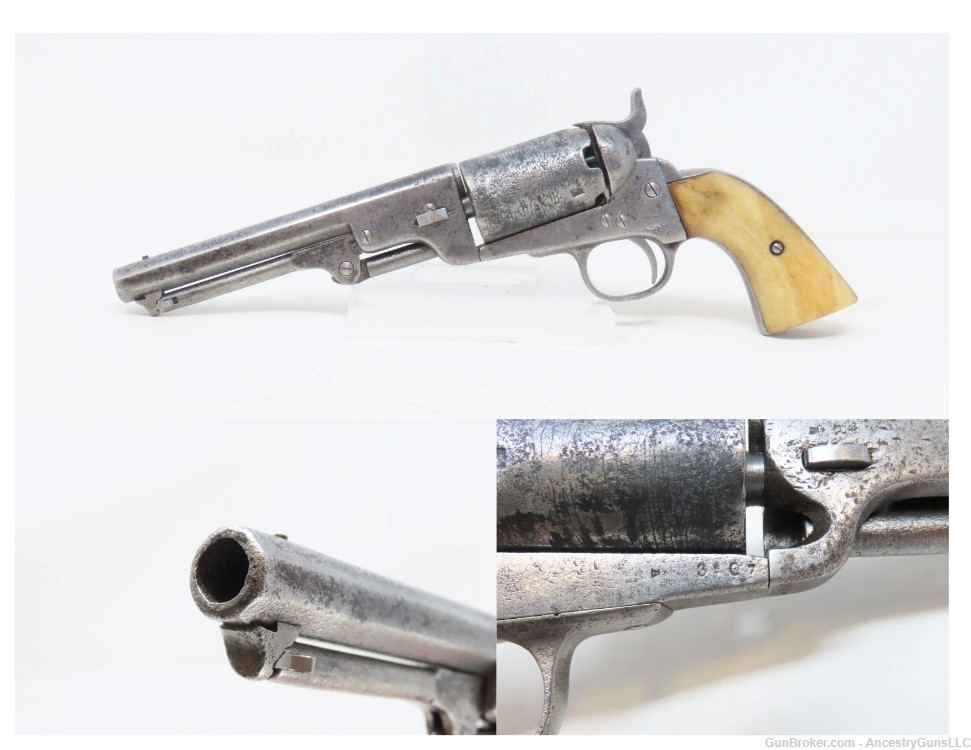 TURKISH Antique Period Copy of a COLT POCKET Revolver .35 Percussion-img-18