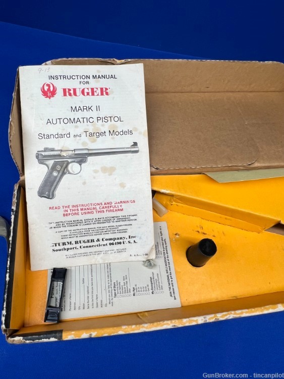 Ruger Mark II TARGET .22 LR Pistol No reserve Penny Auction -img-7