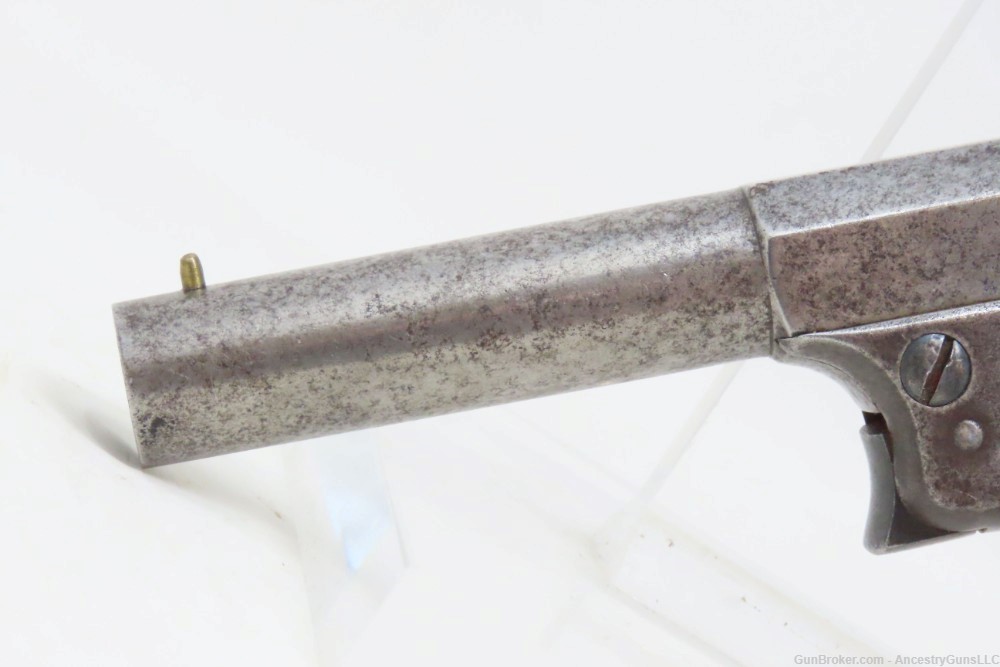 REMINGTON No. 3 Antique “SAW HANDLE” Vest Pocket .41 RF DERINGER Pistol    -img-4