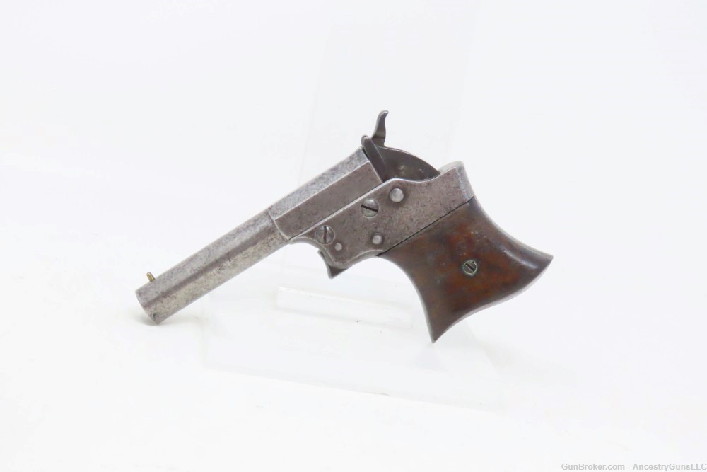 REMINGTON No. 3 Antique “SAW HANDLE” Vest Pocket .41 RF DERINGER Pistol    -img-1