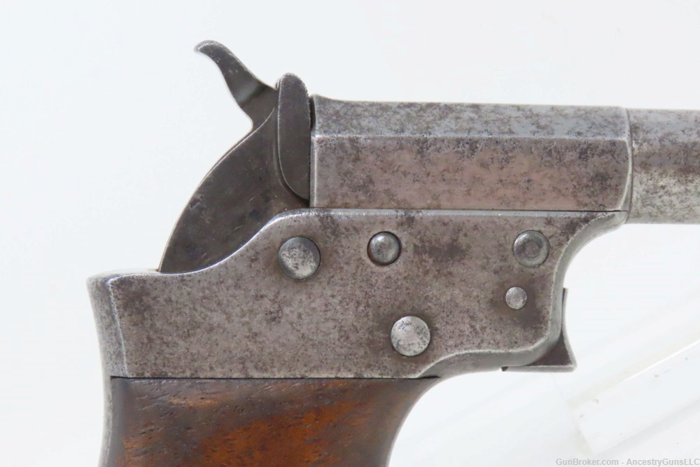 REMINGTON No. 3 Antique “SAW HANDLE” Vest Pocket .41 RF DERINGER Pistol    -img-14