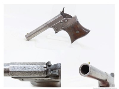 REMINGTON No. 3 Antique “SAW HANDLE” Vest Pocket .41 RF DERINGER Pistol    