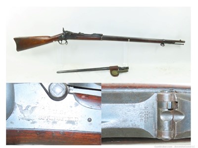 Antique U.S. SPRINGFIELD M1884 TRAPDOOR .45-70 Rifle INDIAN WARS w/BAYONET 
