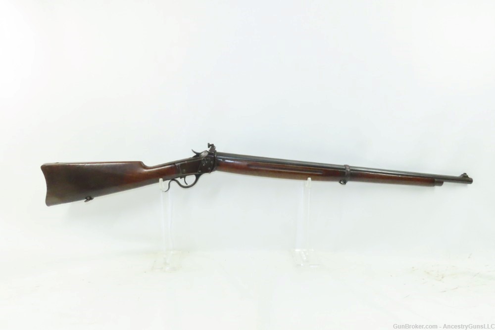 U.S. FLAMING BOMB Marked WINCHESTER M1885 .22 WINDER Training Musket C&R   -img-1