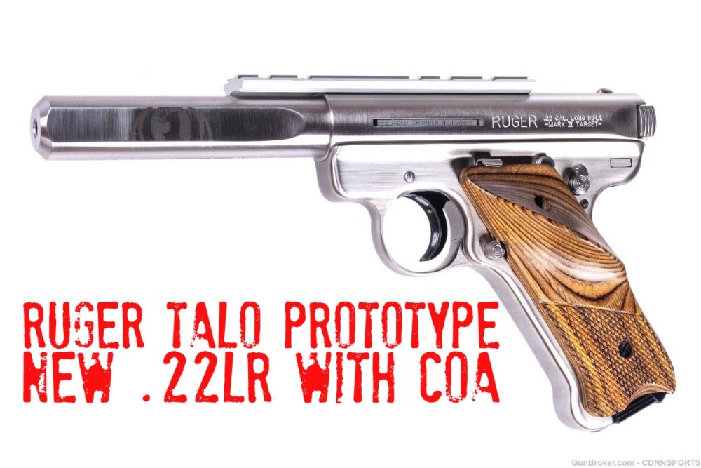 Ruger TALO Prototype YSSA Prototype MKIII .22LR NEW with Signed COA -img-0