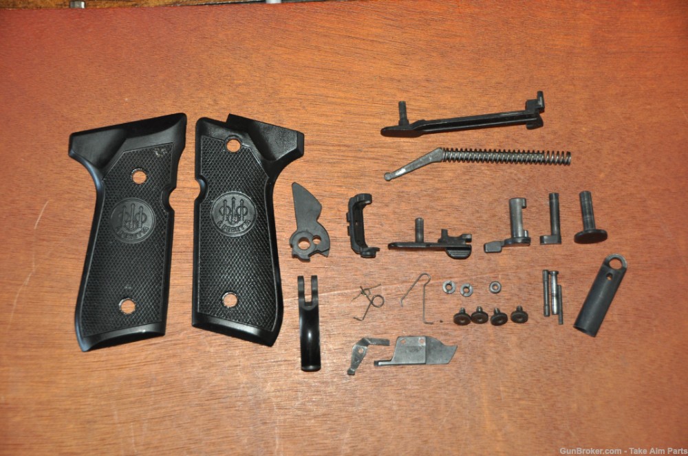 Beretta 92D 9mm Grips Trigger Hammer Slide Stop & Parts-img-0