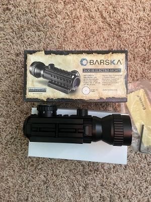 Barska Electro Rifle Scope, 2x, 30mm, Matte Black, Red Dot Reticle-img-2