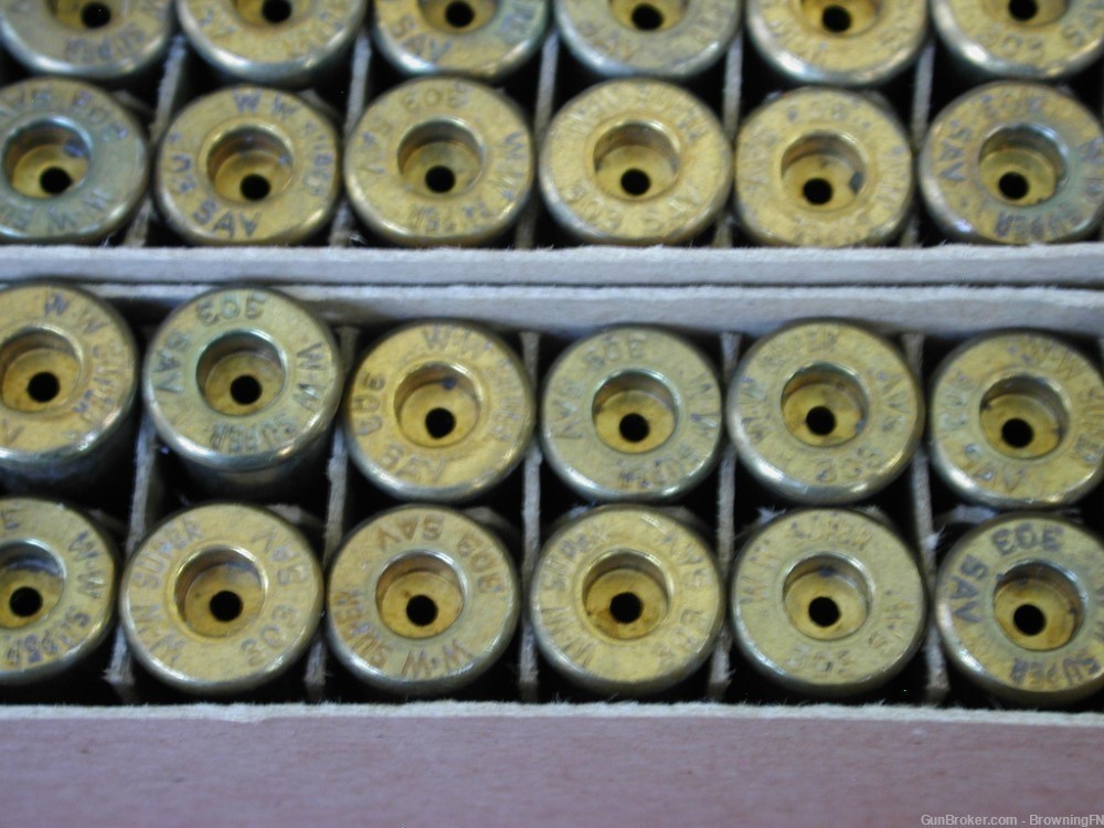 2 Vintage Boxes Winchester .303 Savage Un-Fired Brass Cases 40 Cases-img-5