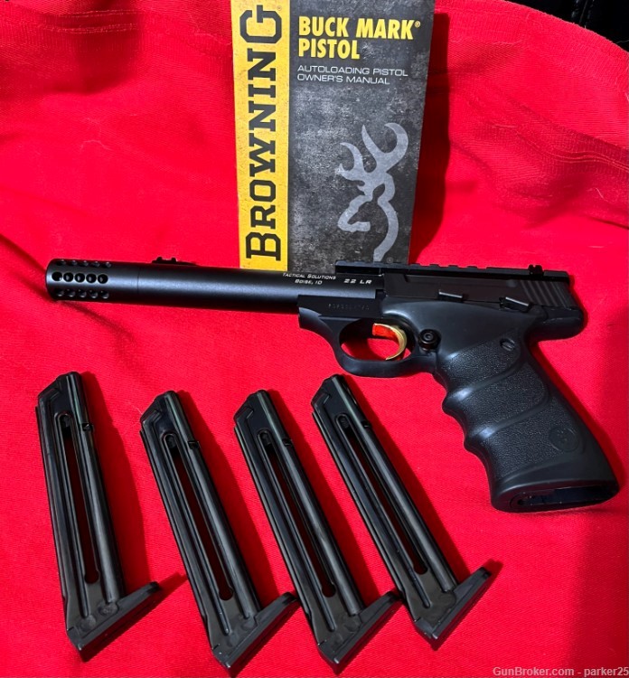 BROWNING BUCKMARK w/ Tactical Solutions Barrel & 4 magazines-img-0