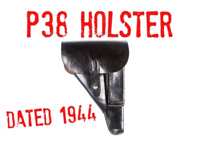 WWII  P38 Softshell Holster - P38 "bla 1944" WaA159 E. G. Leuner Bautzen