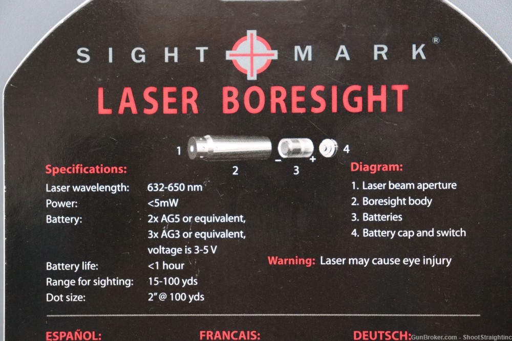 Sightmark 7mm Rem Mag, 338Win, 264Win Laser Boresight-img-3