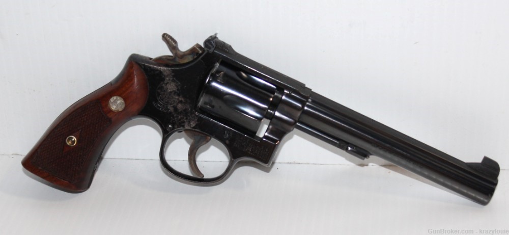 S&W Smith & Wesson Pre-Model 14 .38 Spl 6" K-38 MASTERPIECE 6-Shot Revolver-img-0
