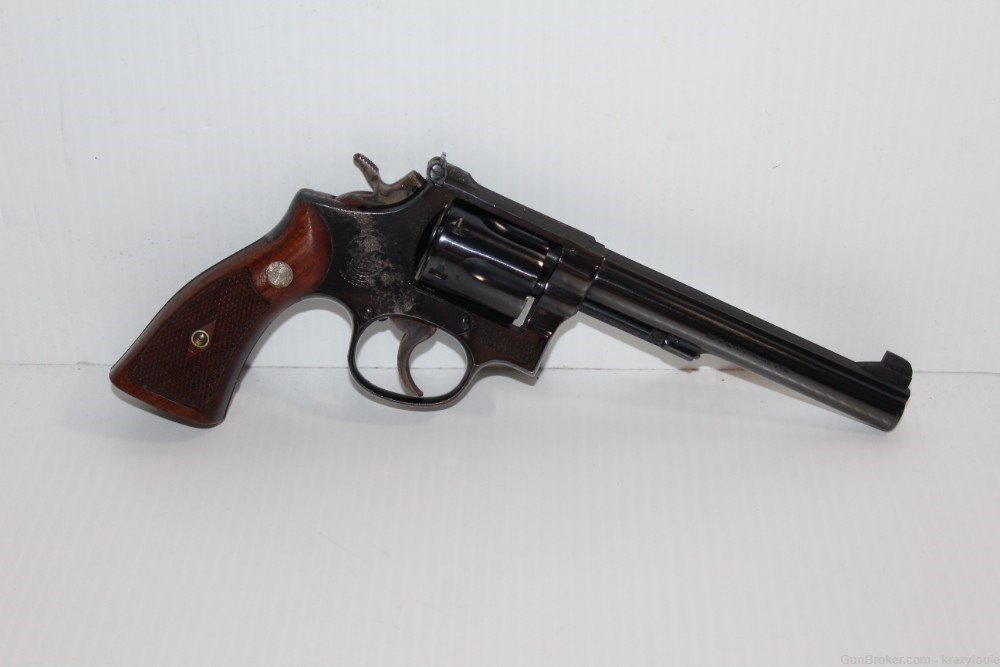 S&W Smith & Wesson Pre-Model 14 .38 Spl 6" K-38 MASTERPIECE 6-Shot Revolver-img-1