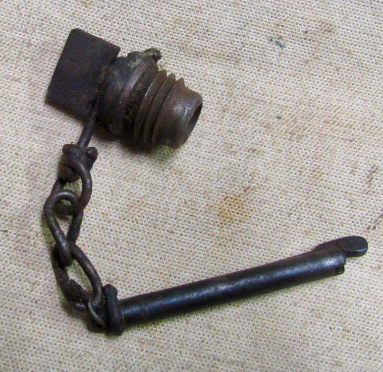 Original WWI German MG 08/15 Maxim Water Jacket Plug & Top Cover Pin-img-0