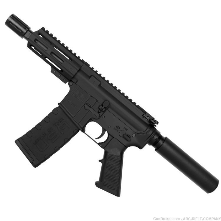 AR15 Micro .223/556 NATO Pistol 5" Barrel 4" M-Lok Handguard- Color Options-img-0