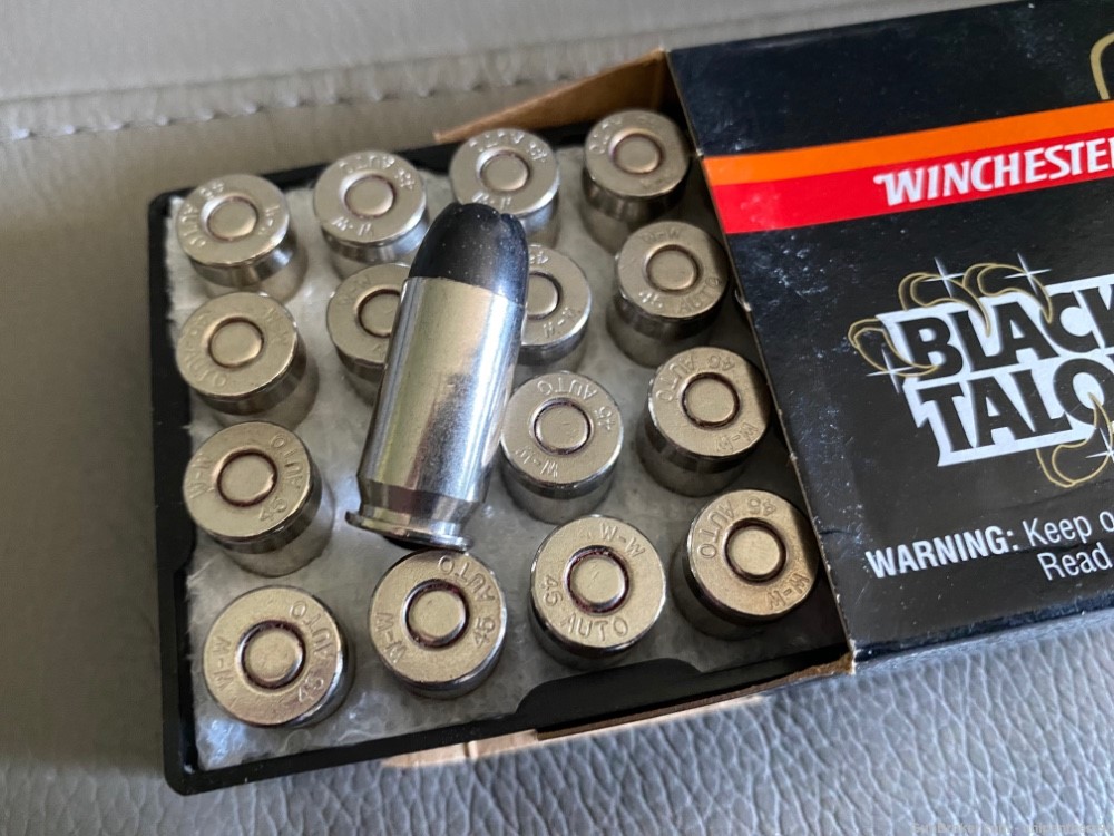 Winchester Black Talon 230gr SXT .45 ACP S45A 1 Box 20 Rounds-img-1