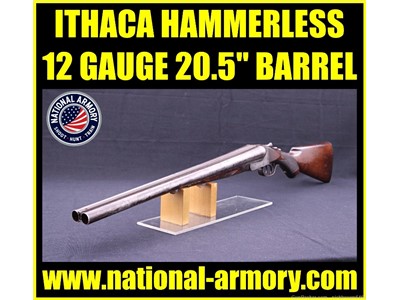 ITHACA HAMMERLESS CRASS COACH GUN 12 GA 20.5” BARREL 1902 MFG NID PRE-NID
