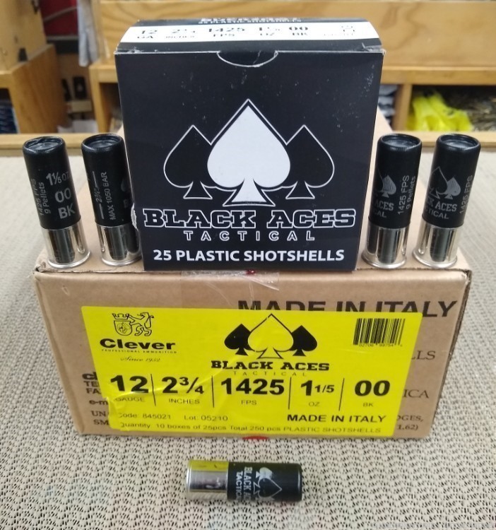 Black Aces Tactical Ammo 12ga 00Bk 250rnd Case No CC Fee-img-0