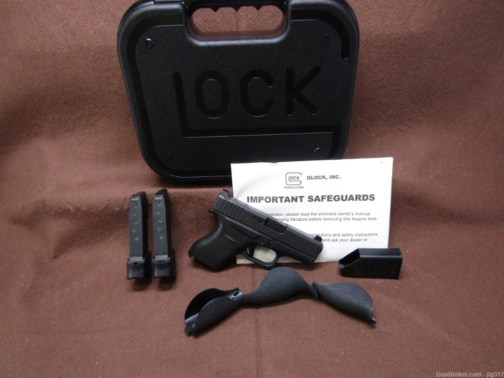 Glock Model 43 9 mm Semi Auto Pistol 2x 6 Rd Mags-img-0