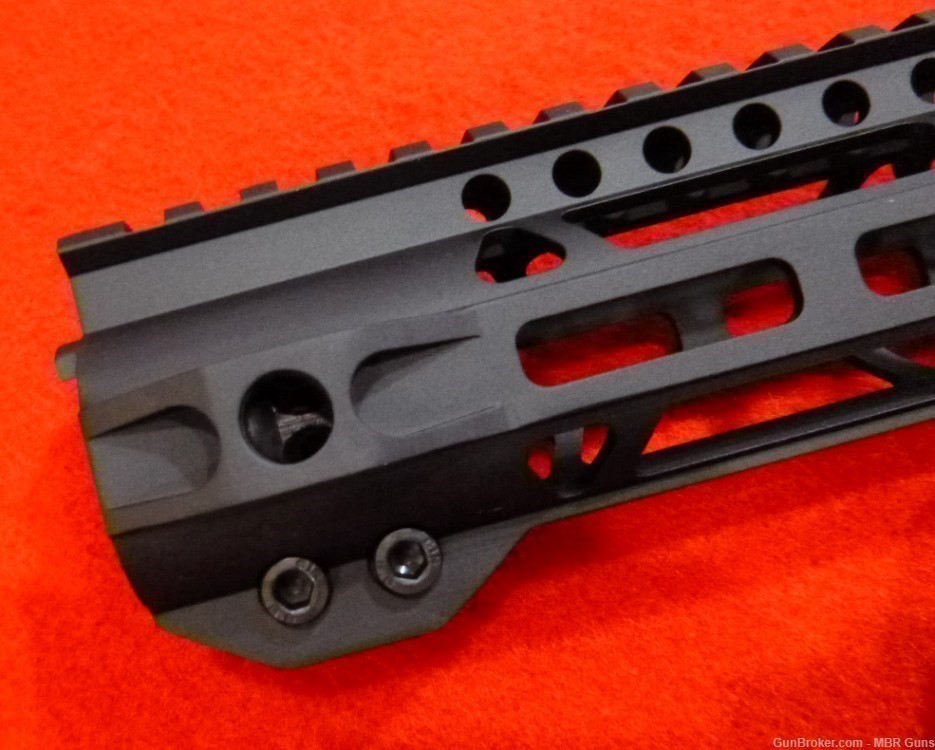 AR 15 12" M-Lok Lightweight Freefloat Rail 6061-T6 Aluminum Black -img-6