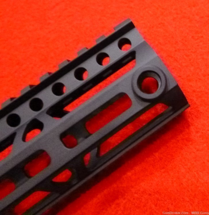 AR 15 12" M-Lok Lightweight Freefloat Rail 6061-T6 Aluminum Black -img-5