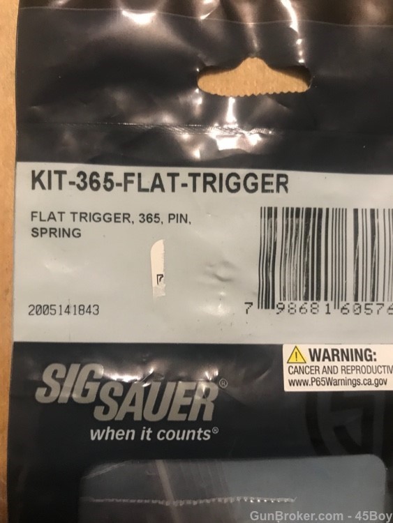 Sig Sauer 365 Flat Trigger Kit  new unopened P365 / 365X / 365XL -img-1