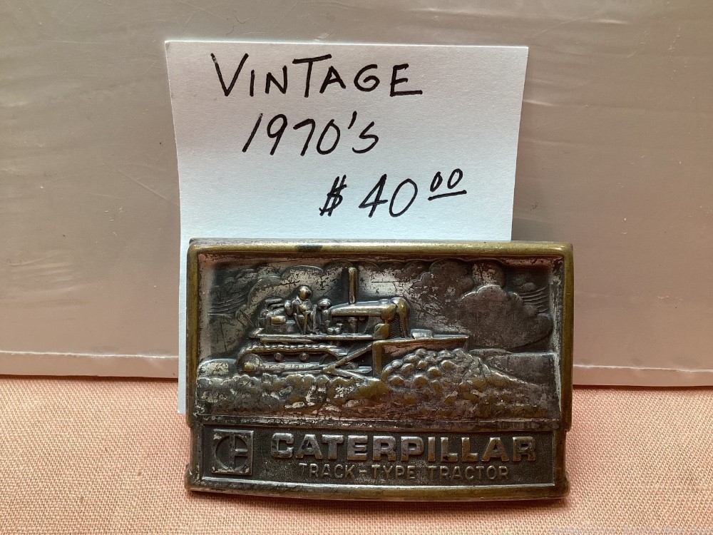 Caterpillar Collectible 1970’s Belt Buckle.-img-0