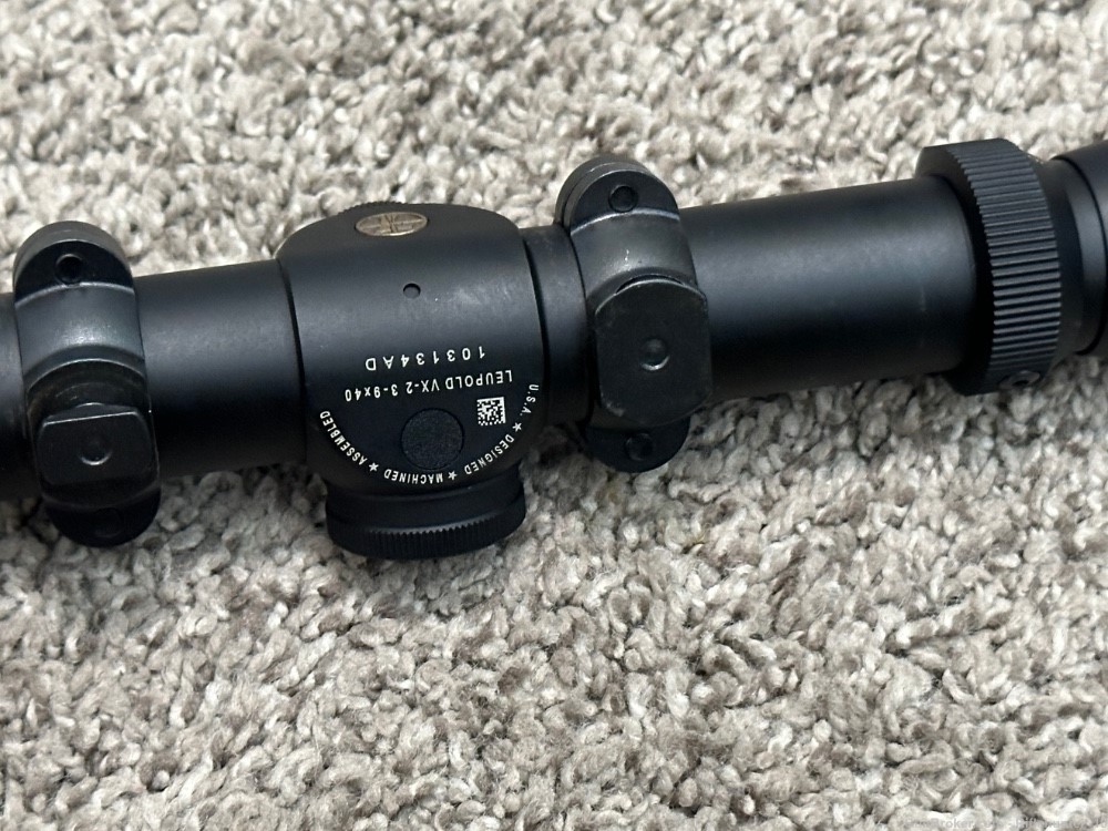 Leupold VX-2 3-9x40mm riflescope 1” tube duplex 1/4” click clear-img-4